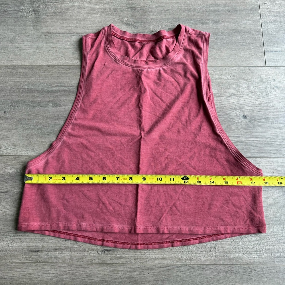 Lululemon Cut Back Crop Tank *Wash - Washed Chianti - Picture 7 of 8